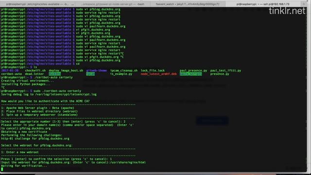 How to set up SSL cert on pi3 with lets encrypt смотреть онлайн