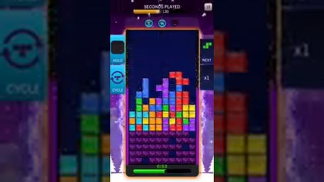Tetris Blitz daily challenge play for 130 seconds in 90 second game смотреть онлайн