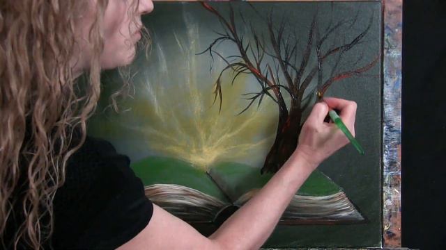 TIME LAPSE - Learn How to Paint TURN THE PAGE TO AUTUMN with Acrylic - Surreal Step by Step Tutoria смотреть онлайн