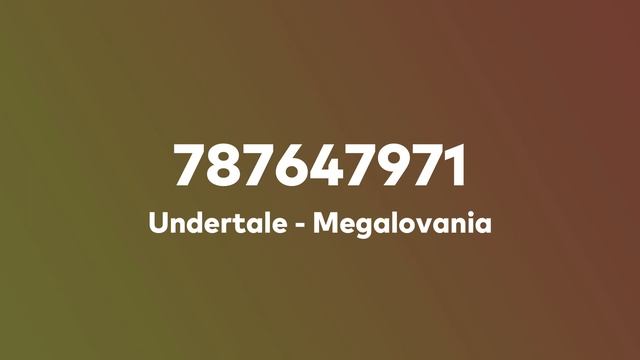 MEGALOVANIA Music ID | Roblox Song Codes 2021 смотреть онлайн