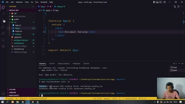 #1 Install Tailwind CSS Pada React JS смотреть онлайн