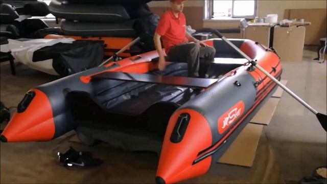 Лодка ПВХ Риф Тритон Скат 400 НДНД Красно-серая смотреть онлайн