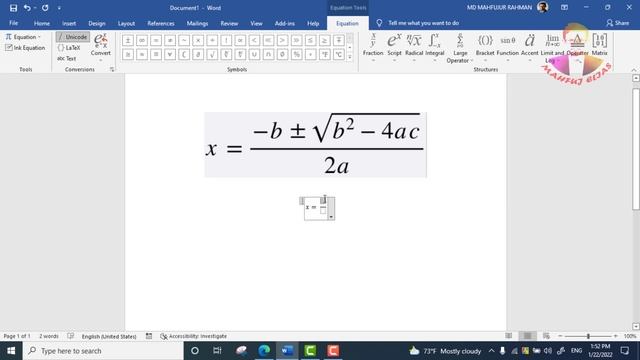 How to Writing Math Equations in Microsoft Word| Office 2019 | Bangla Tutorial | Mahfuj Elias смотреть онлайн