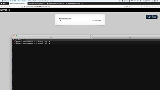 Natas15 思路与分析：SQL Injection - Part 2 (Blind SQL Injection) смотреть онлайн