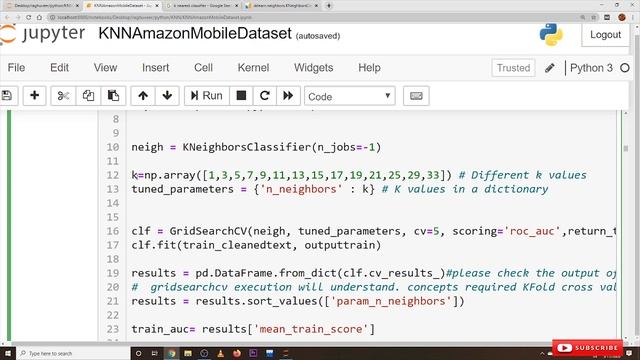KNN Code on Amazon Mobile Dataset || Lesson 64 || Machine Learning || Learning Monkey || смотреть онлайн