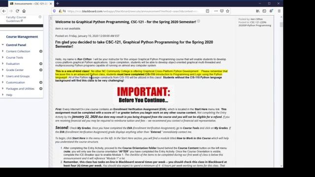 Welcome to CSC-121, Graphical Python Programming смотреть онлайн