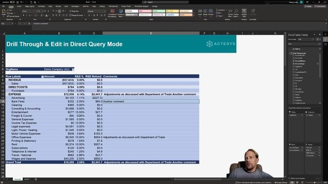 Power BI Tutorial: Drill Through in Direct Query | Editing of Tables in Excel with Power BI Data смотреть онлайн