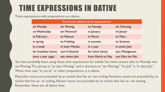 German: Time Expressions смотреть онлайн