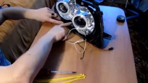 Установка линз в фары альмера классик