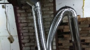 Дымоход печки из гофры алюминиевой