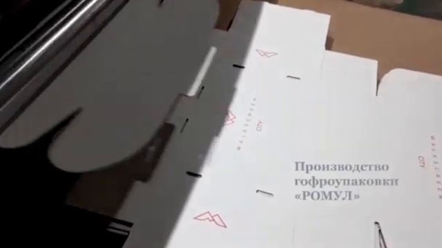 Нанесение логотипа на гофроупаковку на производстве Ромул смотреть онлайн