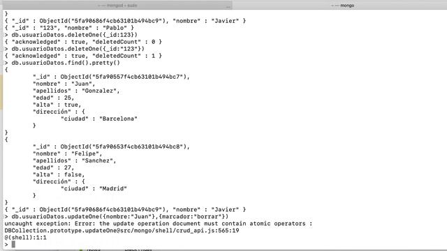 Insertar, Buscar, Borrar y Actualizar en MongoDB смотреть онлайн