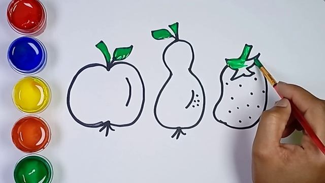 Bolalar uchun mevalarni chizish/Drawing fruits for children/Рисование фрукты для детей смотреть онлайн