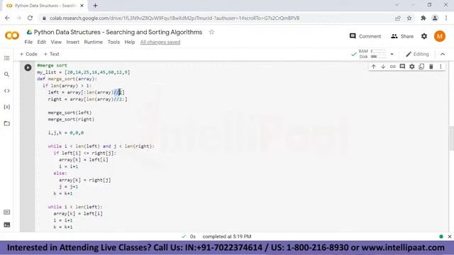 Searching And Sorting Algorithms In Python | Searching Algorithms | Sorting Algorithms | Intellipaa смотреть онлайн