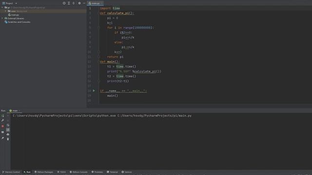 Python vs C++ speed (computing PI) смотреть онлайн