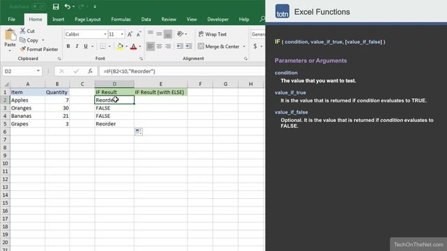 How to use the IF function in Excel смотреть онлайн