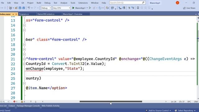 .Net 6 Gridview CRUD with Cascading Dropdown list Blazor Server EF Databse First Approach смотреть онлайн