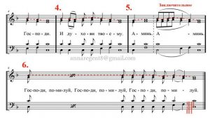 Ектения Великопостная, Обиходная - Сопрановая партия