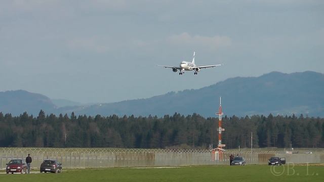 Busy day @ Ljubljana airport (LJLJ/LJU) [B777,A319,F100,CRJ,A380 contrails] смотреть онлайн