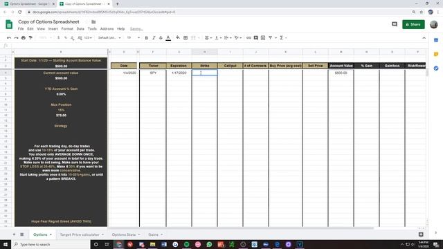 Free Options Spreadsheet Trading Journal -- Google Sheets and Excel [2022] смотреть онлайн