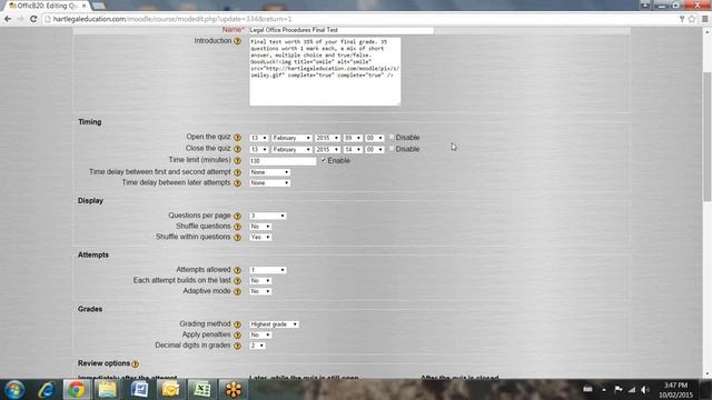 moodle test setup смотреть онлайн