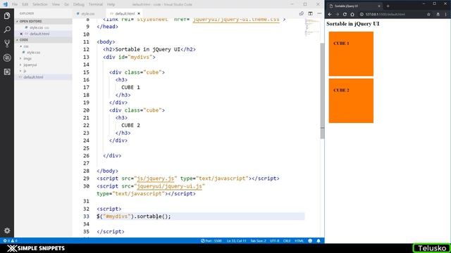 Sortable Interaction in JQuery UI смотреть онлайн