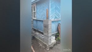 Забор из шлакоблоков