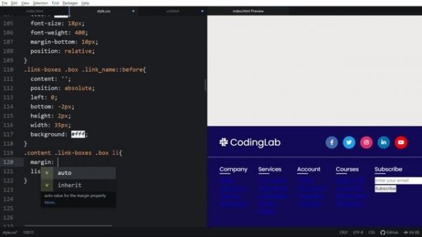 Responsive Website Footer Design using HTML And CSS