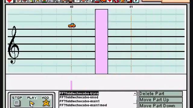 Fiddle de Chocobo - Final Fantasy 7 - Mario Paint Composer смотреть онлайн