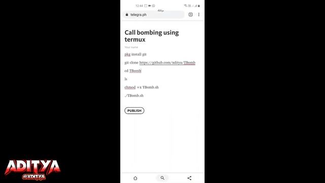 SMS and Call Bombing Tutorial Using Termux || Aditya || Termux Call and SMS Bombing смотреть онлайн