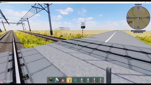 Minecraft Building - How I am building a railway crossing - Immersive railroading смотреть онлайн