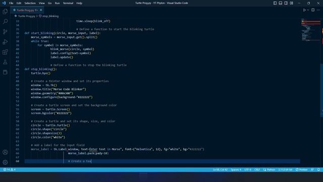 Creating a Morse Code Blinker with Python Turtle and Tkinter GUI смотреть онлайн