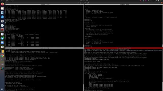 Установка ceph на 3 виртуальные машины часть #2 (тест сервисов и отказоустойчивости) смотреть онлайн