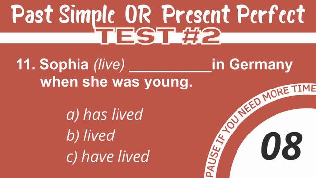 Past Simple or Present Perfect? Can you score 20/20? | English Grammar Test #2 смотреть онлайн
