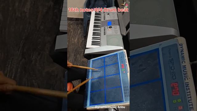 4/4 Drum beat with rolling|Rhythm pad classes|Roland spd 20| 16 notes drum beat @DynamicmusicAnbu смотреть онлайн