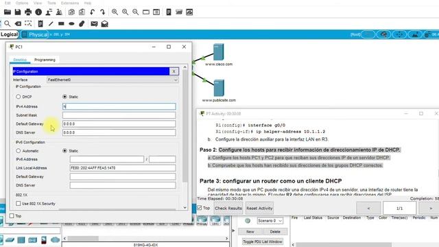 7.2.10 Packet Tracer - Configure DHCPv4 - Configurar DHCPv4 смотреть онлайн