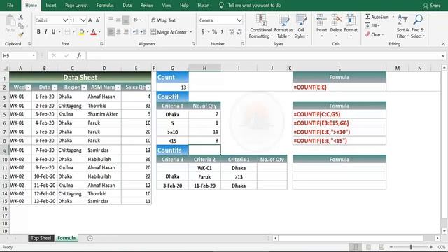 How to Use COUNT, COUNTIF and COUNTIFS Formula in Excel смотреть онлайн