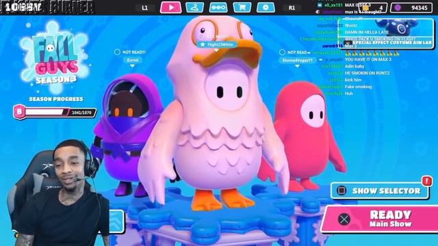 FlightReacts FALL GUYS RAGING and FUNNY MOMENTS #8 смотреть онлайн