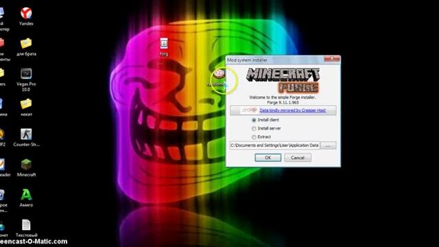 Видео урок как устонавливать моды на MINECRAFT смотреть онлайн