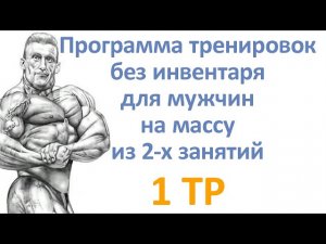 Программа тренировок без инвентаря для мужчин на массу из 2-х занятий (1 тр)