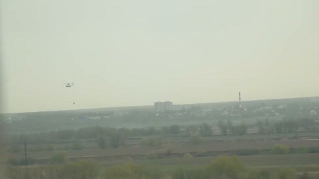 Полив полей с вертолёта Ми-26