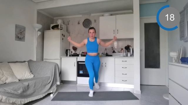 КАРДИО ТРЕНИРОВКА 1 ЧАС. БЕЗ инвентаря. БЕЗ прыжков | Natinfitness смотреть онлайн