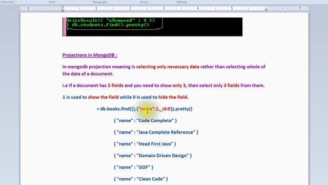 HOW TO USE PROJECTION IN MONGODB DEMO смотреть онлайн