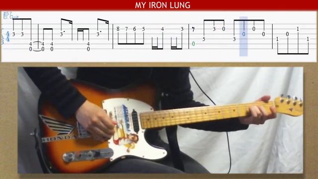 My iron lung Cover & TAB worthless tutorial (jonny guitar)RADIOHEAD смотреть онлайн