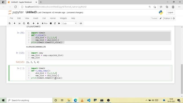 Different Python List copy/clone and their execution speed смотреть онлайн