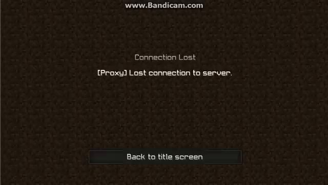 Minecraft [Proxy] Lost Connection To Server смотреть онлайн