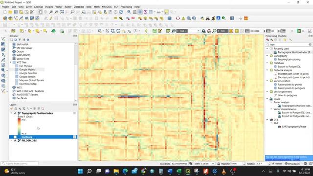 Calculating Topographic Position Index (TPI )using QGIS смотреть онлайн
