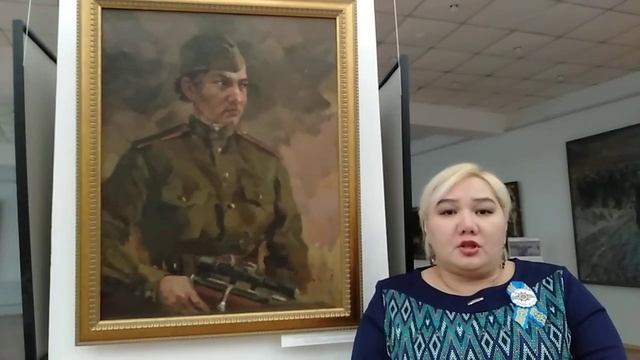 Есиркеев Раимкул. Портрет Алии Молдагуловой. Холст, масло смотреть онлайн