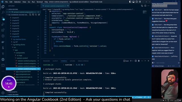 Working on the Angular Cookbook - Co working stream & QnA смотреть онлайн