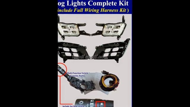 2014~2015 KIA Optima LED Fog Light Lamp Complete Kit,Wiring Harness Kit+MF Switch смотреть онлайн